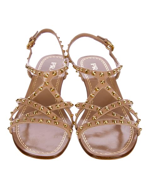 prada sandals therealreal|prada studded pony skin sandals.